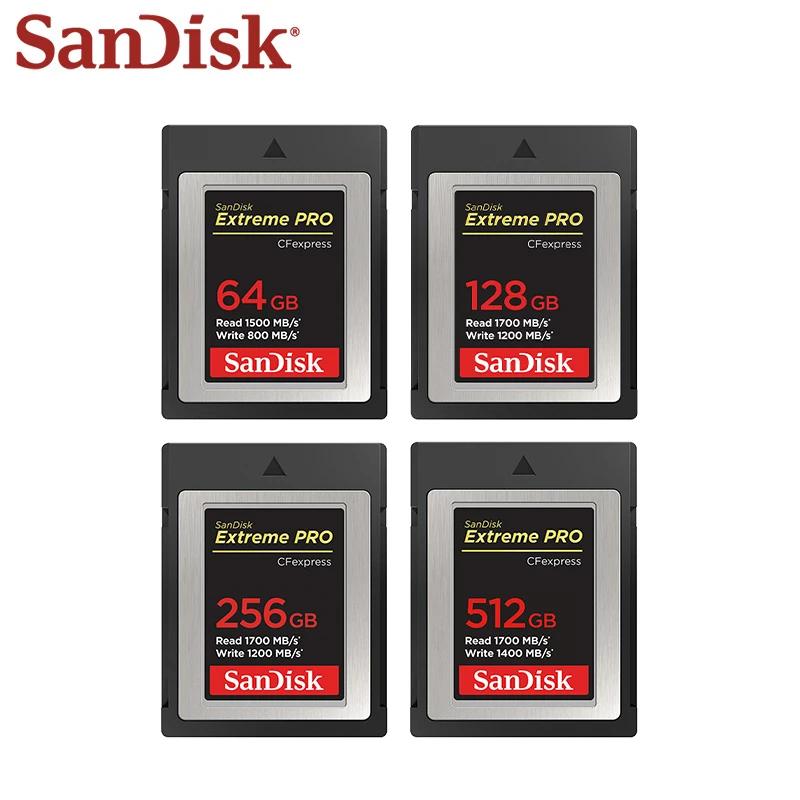 SanDisk Extreme Pro CFexpress B Ÿ ޸ ī, 4K ī޶ ÷  ī, 64GB, 128GB, 256GB, 512GB
